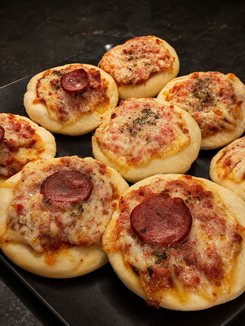 Mini pizzas de festa da Point da Pina
