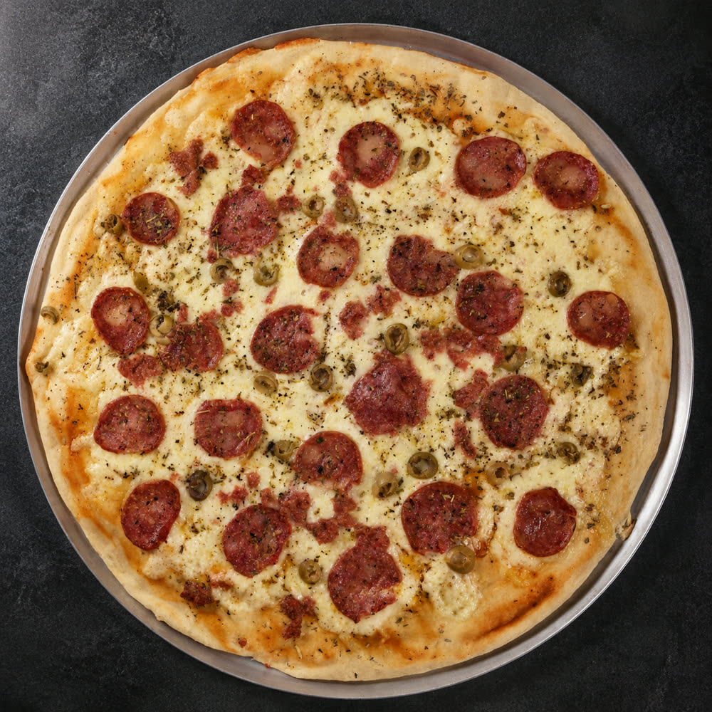 Pizza calabresa da Point da Pina
